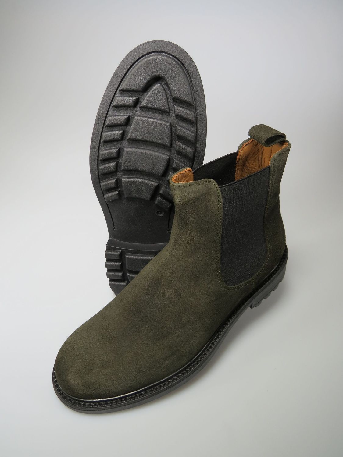 Chelsea Boots olivgrün Velours Chelsea Boots olivgrün Velours