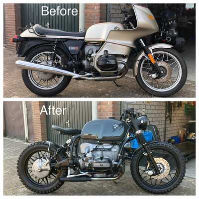 RONS Build Plan Custom Bobber Parts List &amp; Wiring Diagram - BMW R100RS
