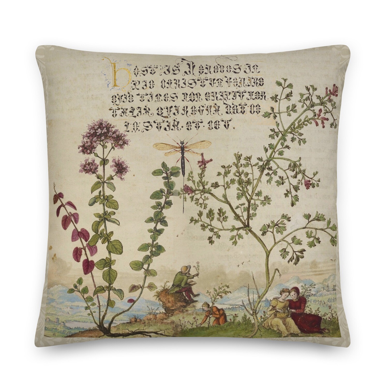 Fields With Border Pillow