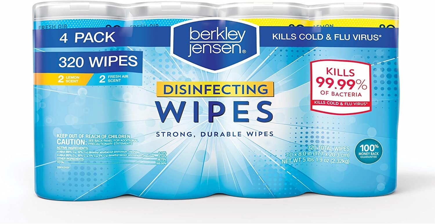 Berkley Jensen Disinfecting Wipes, 4 pk./80 ct.