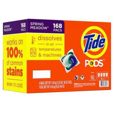 Tide Pods HE Laundry Detergent Pods, Spring Meadow, 42-count, 4-pack