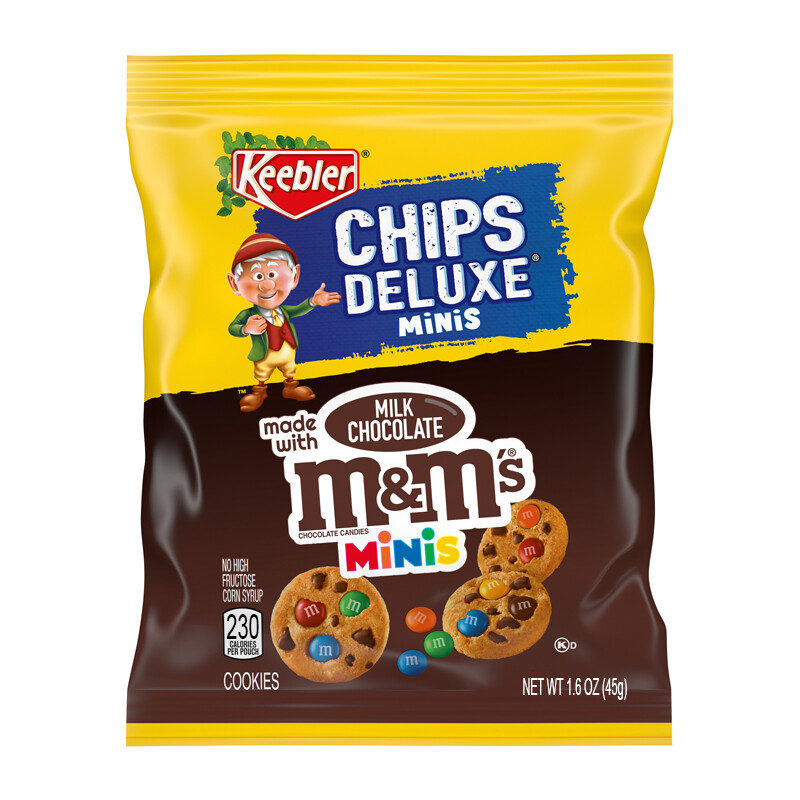 Keebler Bite Size Cookies made with Milk Chocolate M&M's Minis, 1.6 oz,  30-count