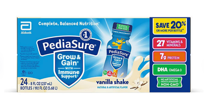 PediaSure Grow and Gain Nutrition Shake for Kids, Vanilla 8 fl. oz., 24 pk.