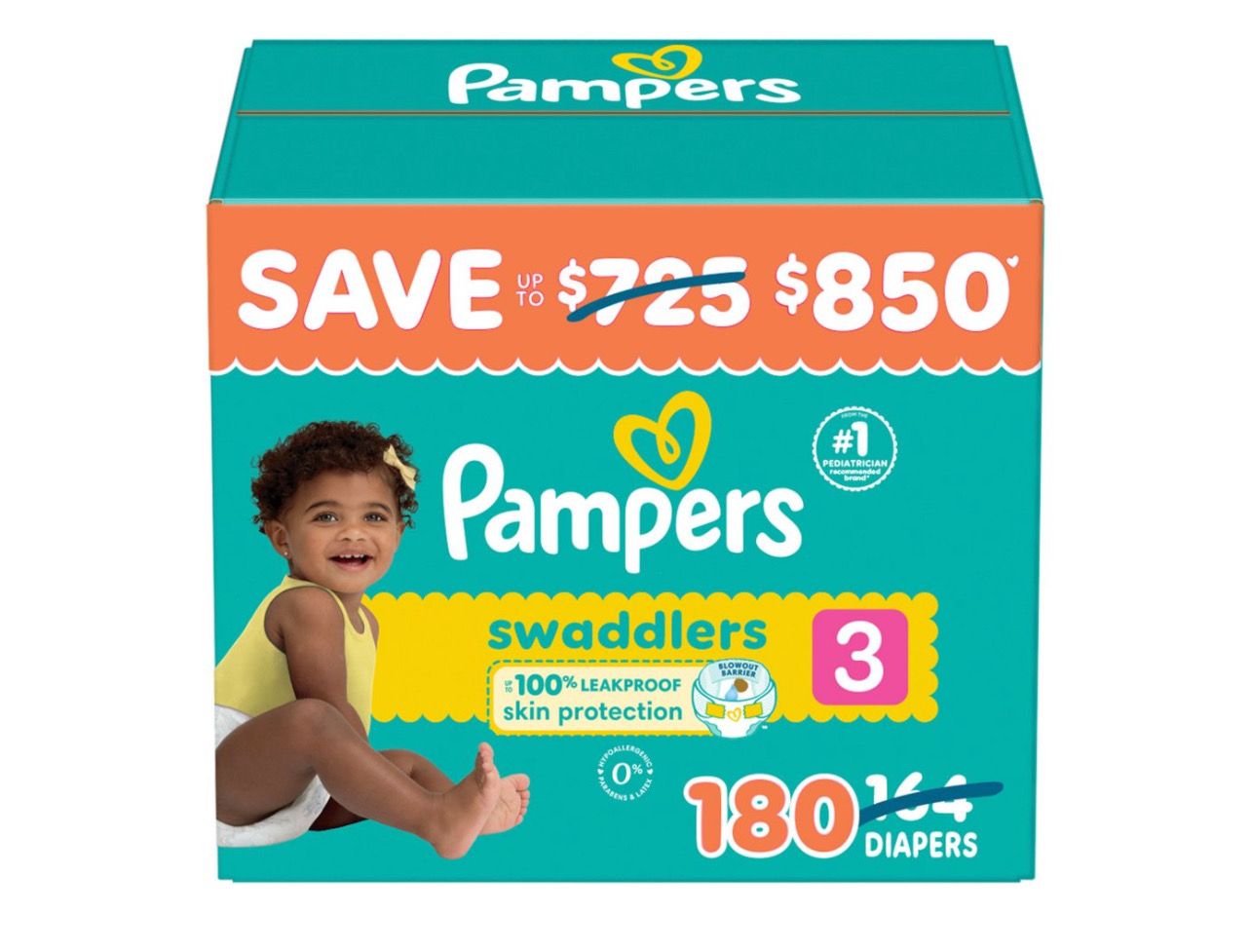 Pampers Swaddlers Diapers, Size 3