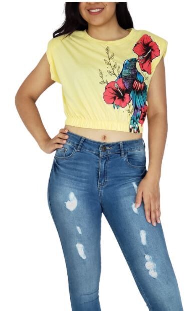 Playera Amarilla Colibri 2