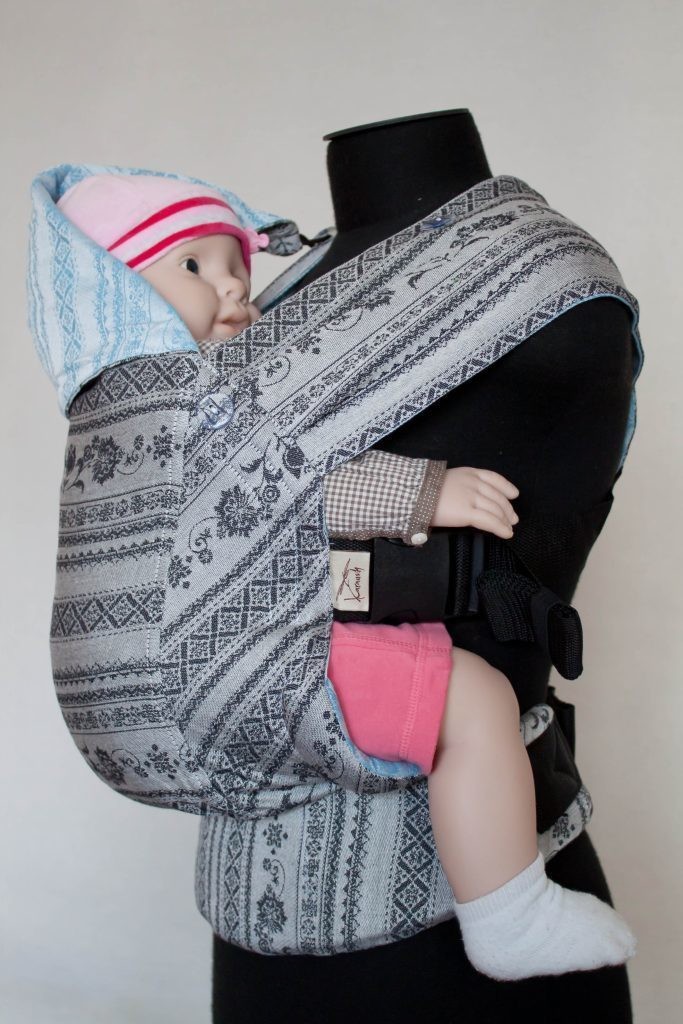 Baby carrier Karaush Adel Elegance/Adel Sky from two sides