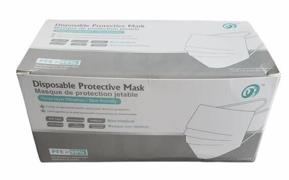 Black 3 Ply Face Masks (box of 50)