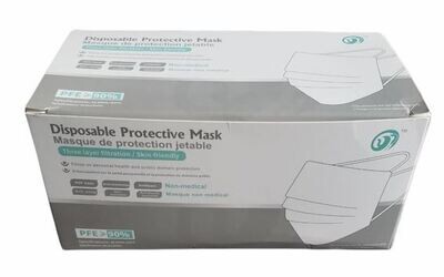 Black 3 Ply Face Masks (box of 50)