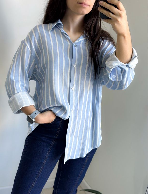 CAMISA CELESTE