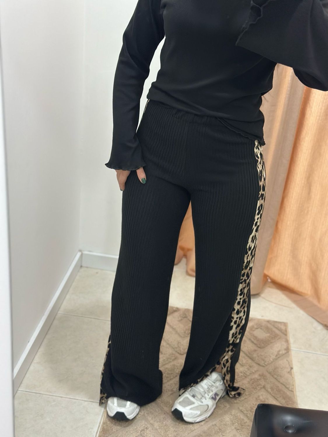 PANTALON PRINT NEGRO