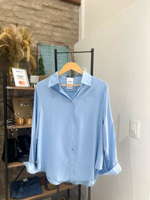 CAMISA CELESTE