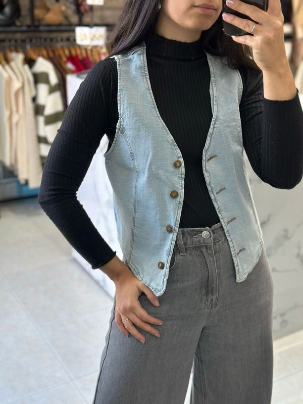 CHALECO SASTRERO JEAN