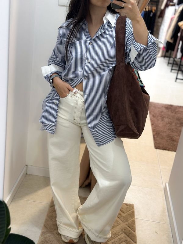 JEAN WIDE LEG CRUDO