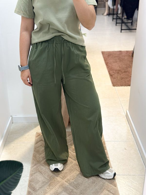 PANTALON LINO VERDE