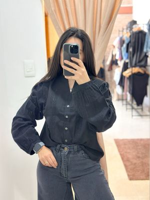 CAMISA BRODERIE NEGRO