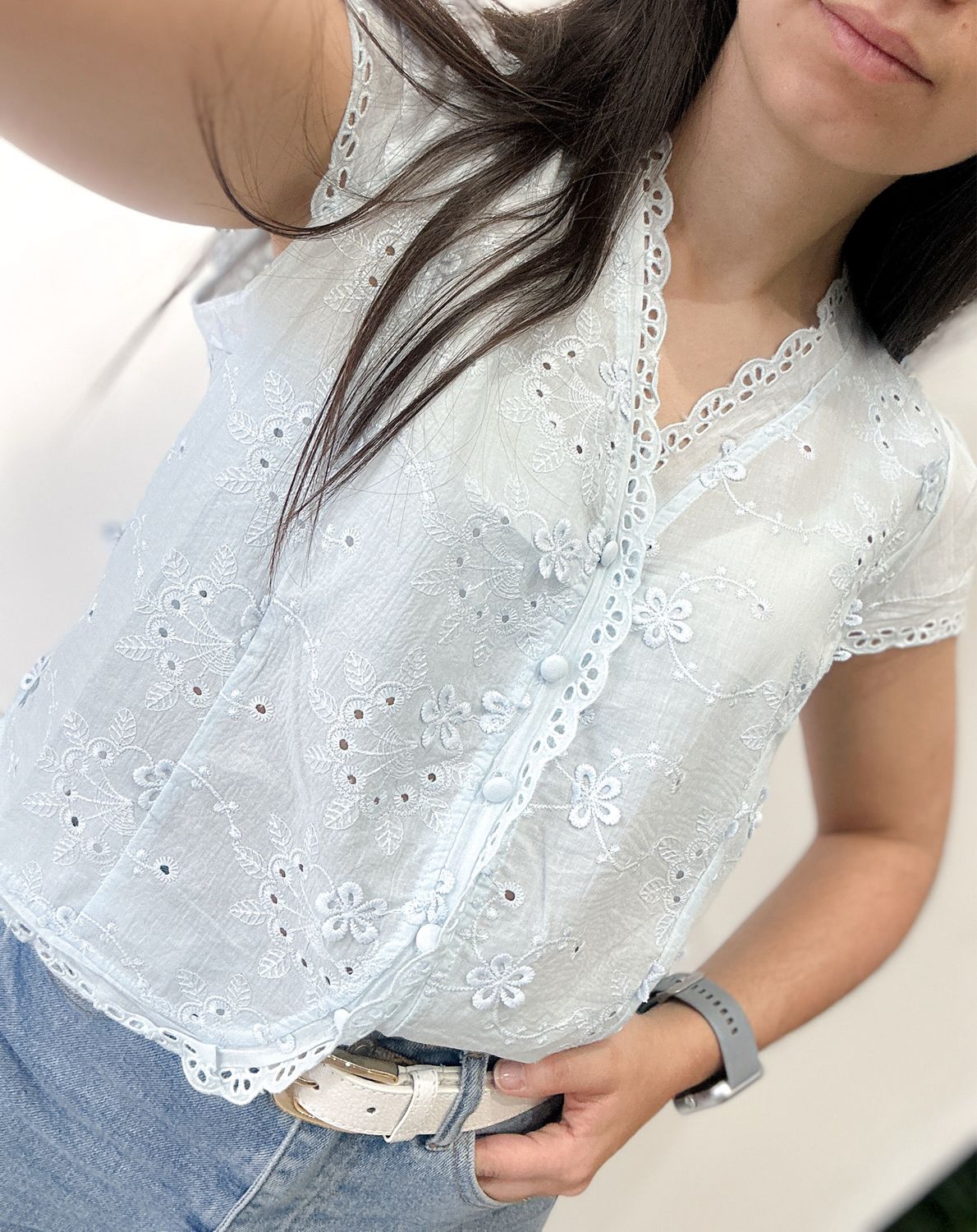 BLUSA BRODERIE CELESTE