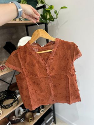 BLUSA BRODERIE CHOCO