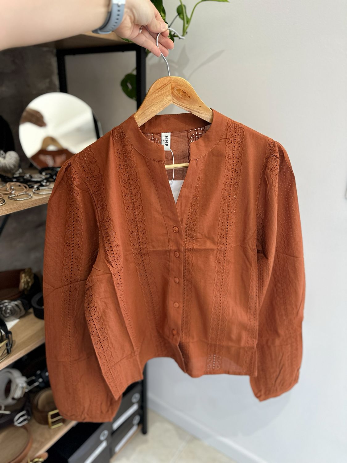 CAMISA BRODERIE CHOCO