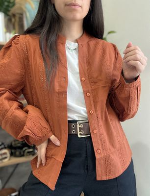 CAMISA BRODERIE CHOCO