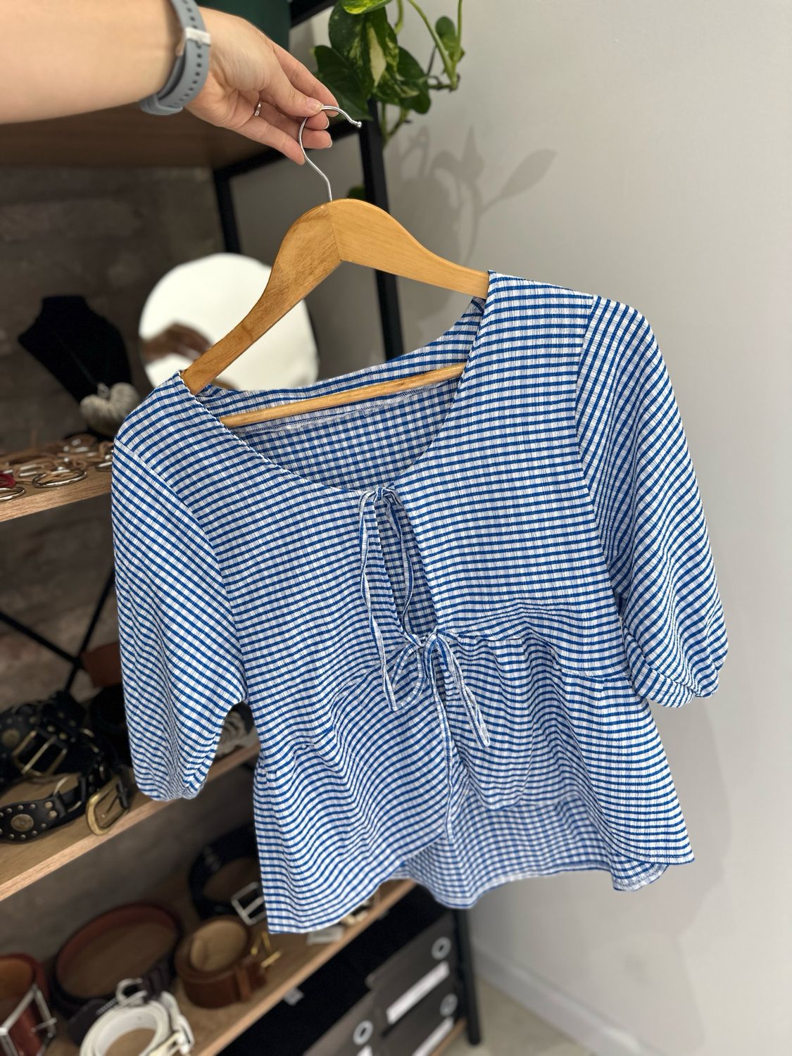 BLUSA CUADRILLE AZUL