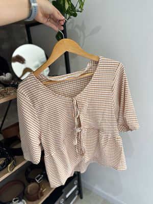 BLUSA CUADRILLE BEIGE