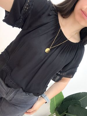 BLUSA CAMPESINA NEGRO