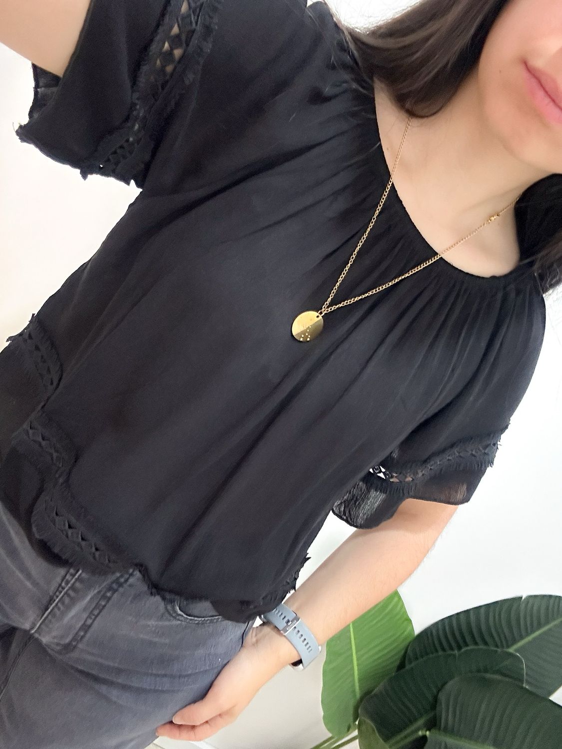 BLUSA CAMPESINA NEGRO
