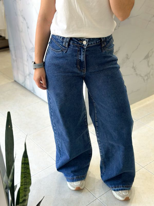 JEAN WIDE LEG AZUL