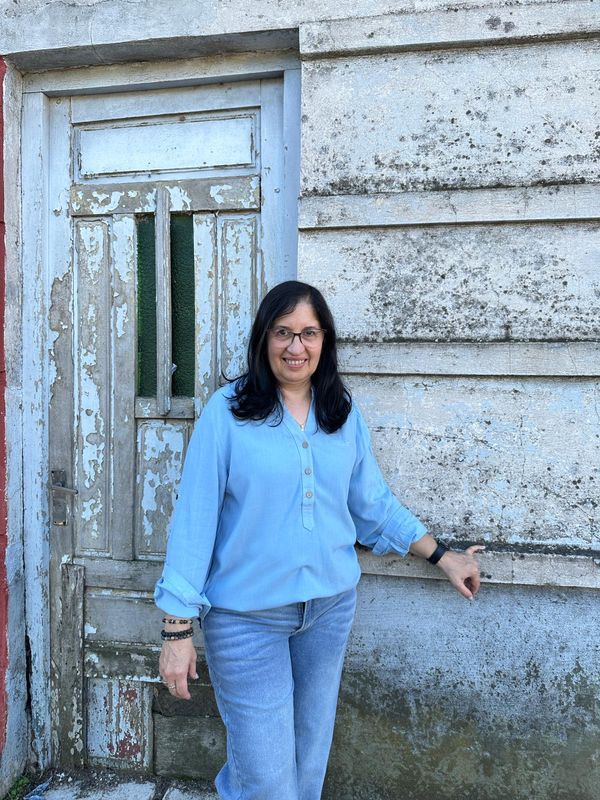 BLUSA CELESTE BOTONES