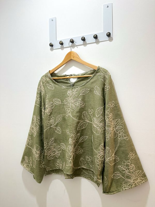 BLUSA BORDADA OXF