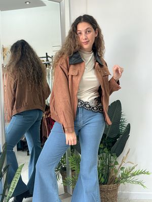 CHAQUETA GAMUZA BOMBER
