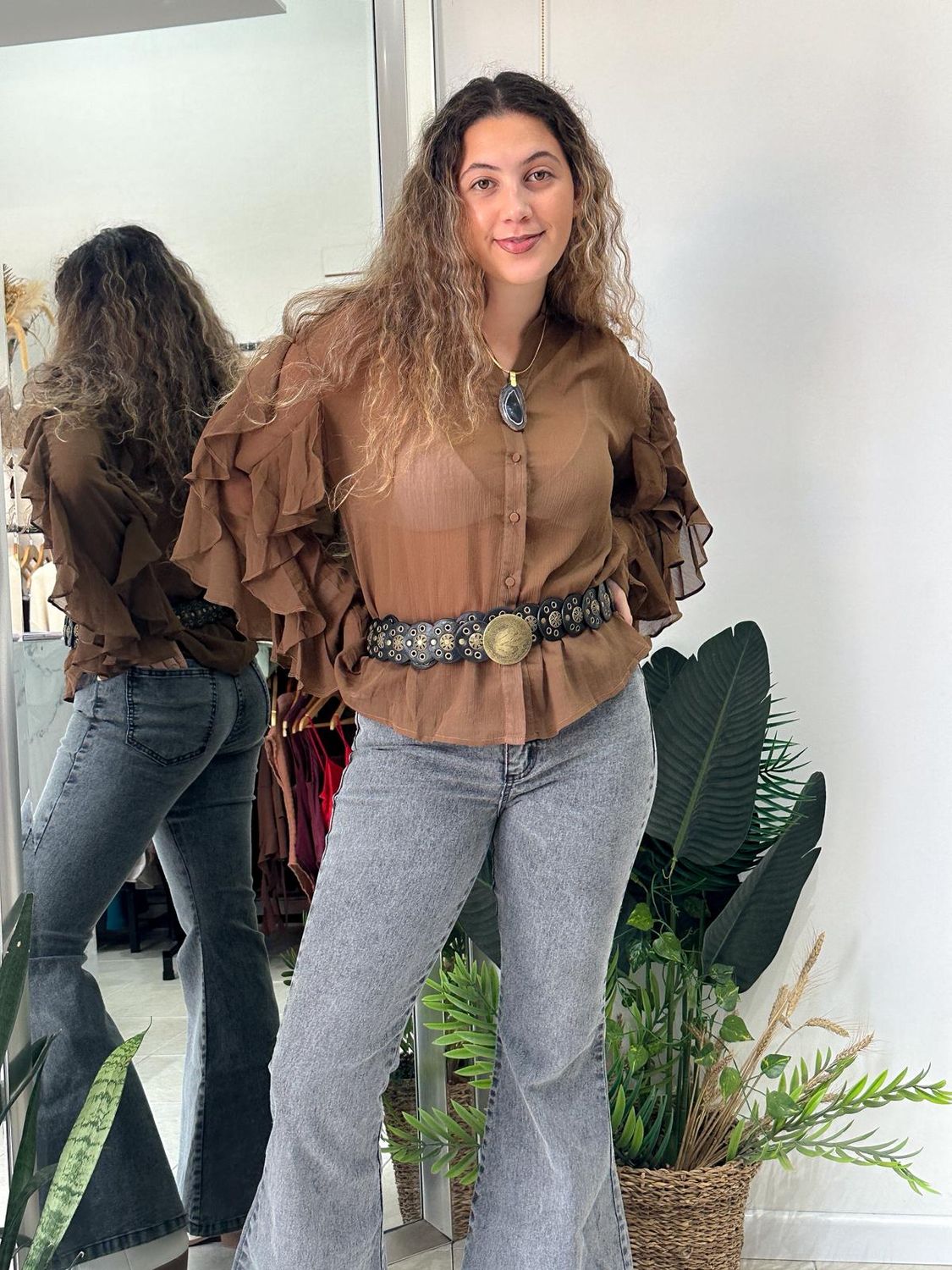 CAMISA VOLADOS CHOCO