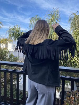 CHAQUETA FLECOS GAMUZA