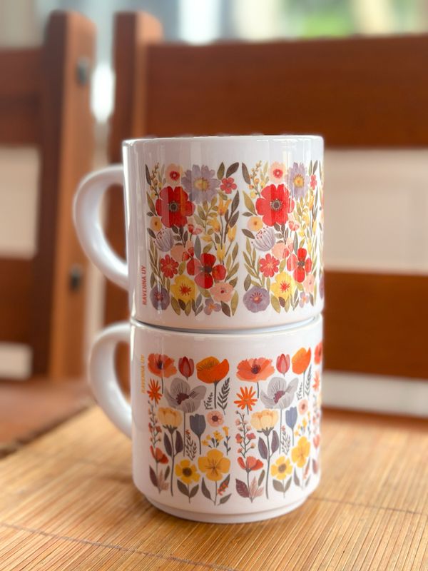 PACK TAZAS FLORES