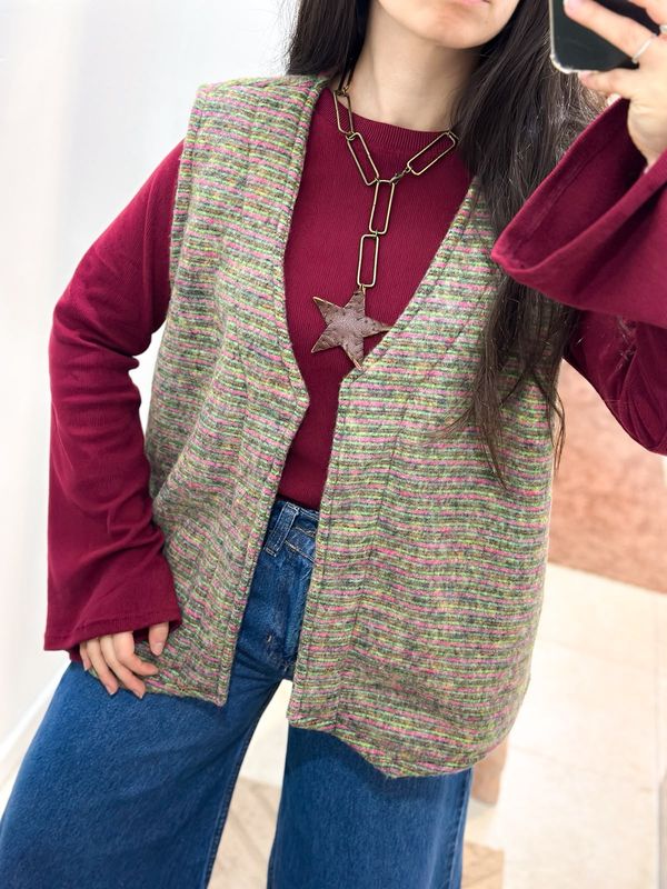 CHALECO PAÑO VERDE