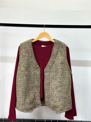 CHALECO PAÑO VERDE