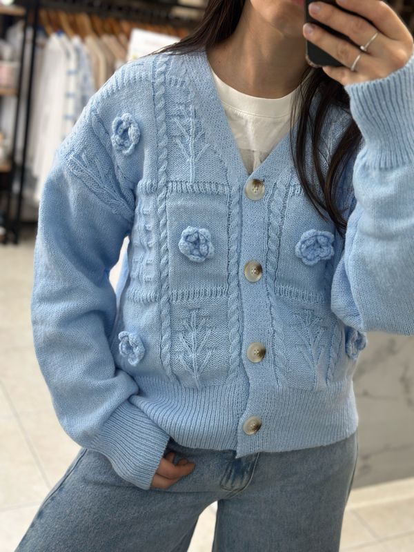 SACO CELESTE FLOR