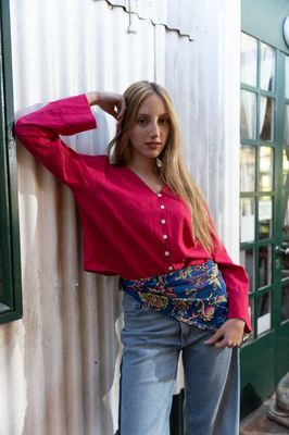 BLUSA TULI FUCSIA