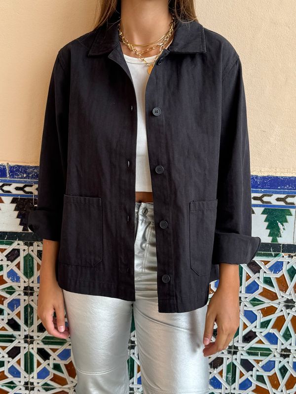 CHAQUETA LISA NEGRO