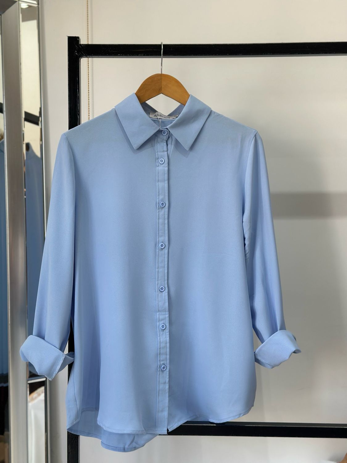 CAMISA GASA CELESTE