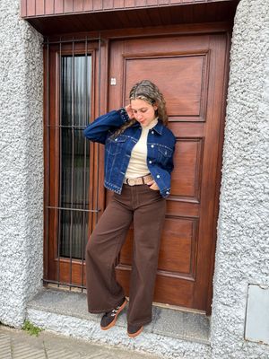 CHAQUETA AZUL TACHAS