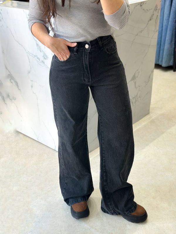 JEAN NEGRO WIDE LEG