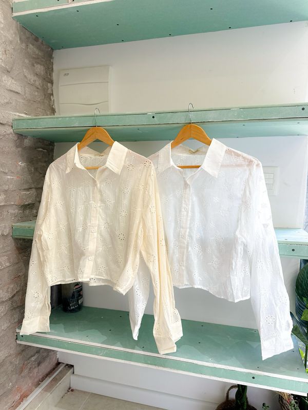 CAMISA BRODERIE CORTA