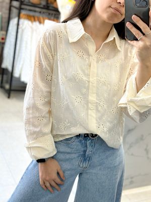 CAMISA BRODERIE CORTA