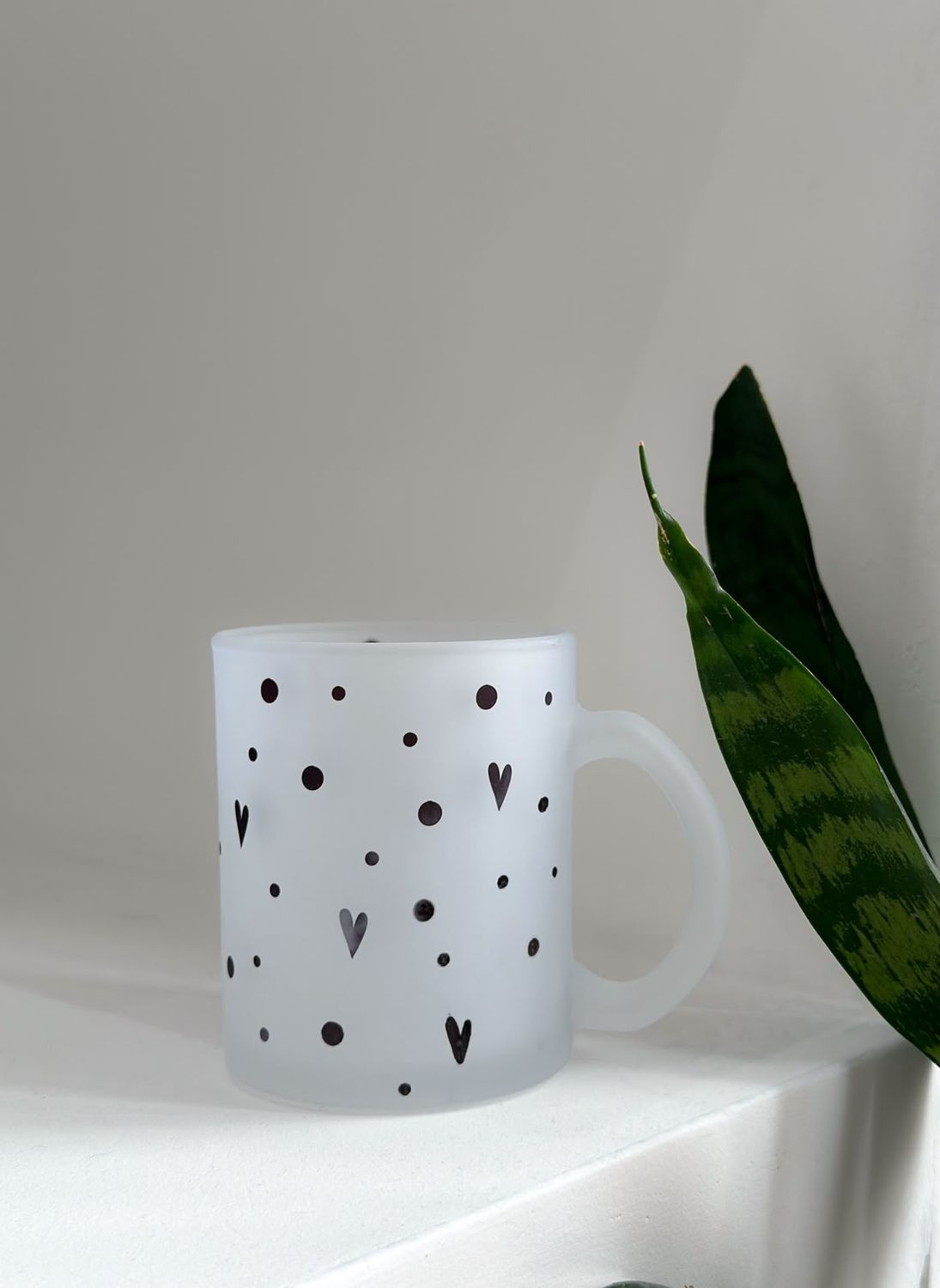 TAZA ESMERILADA CORAZON