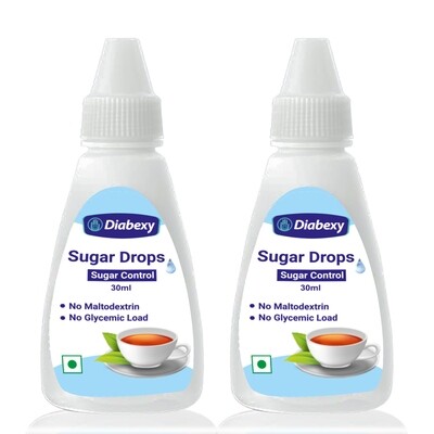 Diabexy Sugar Drops Sugarfree Sweetener - 30ml Each (Pack of 2)