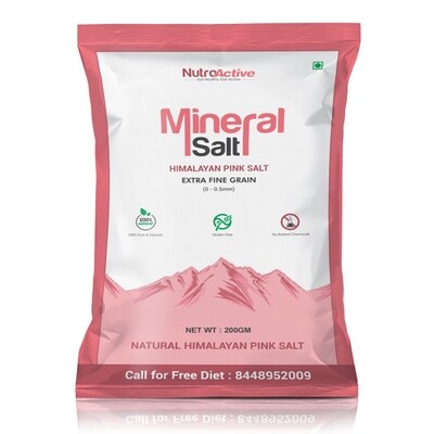 NutroActive Mineral Salt Himalayan Pink Rock Salt - 200GM NutroActive Mineral Salt Himalayan Pink Rock Salt - 200GM