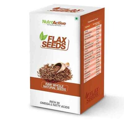 NutroActive Flax Seeds Raw Whole (Alsi) - 250 gm