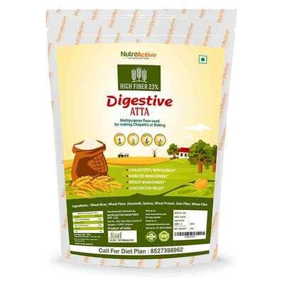 NutroActive Digestive Atta High Fiber (25%) Wheat Bran Flour - 1 Kg