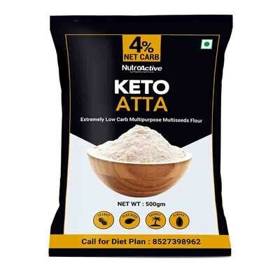 NutroActive Keto Atta (1g Net Carb Per Roti ) Extremely Low Carb Flour - 500 gm
